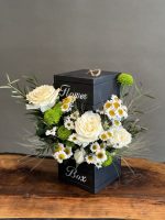 باکس گل رز سفید طرح بلک (سبد گل) - Image 3
