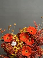 تنگ گل ژربرا طرح اورنج گلس - Image 4