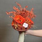 دسته گل ژربرا طرج اورنج