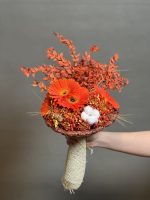 دسته گل ژربرا طرج اورنج