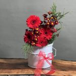 باکس گل طرح رد وایت (سبد گل)