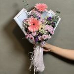 دسته گل ژربرا طرح پاستیل