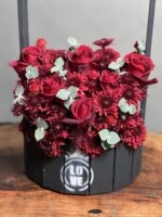 باکس گل ولنتاین رز قرمز طرح love - Image 3