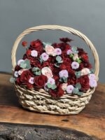 سبد گل رز قرمز طرح تیفانی - Image 3