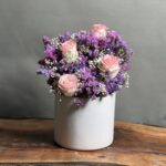 باکس گل طرح وایت پرپل