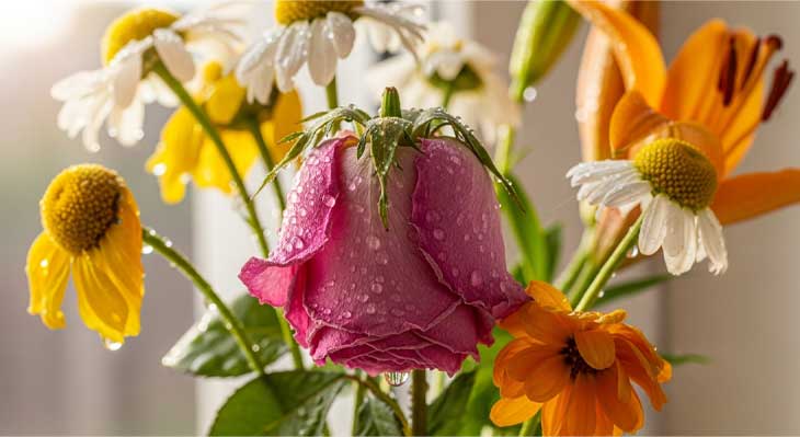 احیای گل پژمرده و در حال خشک شدن