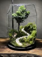 چراغ خواب تراریوم لاکچری بنسای نانا طرح بشکه سبز