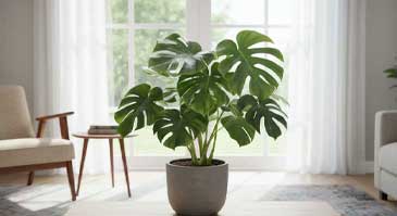معرفی انواع گیاه برگ انجیری: مانسترا دلیسیوزا (Monstera deliciosa)