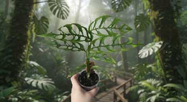 معرفی انواع گیاه برگ انجیری: مانسترا ابلیکوا (Monstera obliqua)