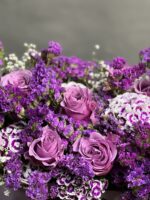 سبد گل طرح ژیپسوفیلا (تم بنفش) - Image 4
