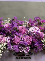 سبد گل طرح ژیپسوفیلا (تم بنفش) - Image 3